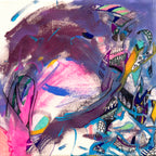 Abstract artwork with vibrant colors and shapes